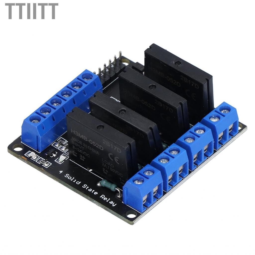 Ttiitt Solid State Relay Module 4 Channel High Level Trigger SSR DC Control Tool YSE