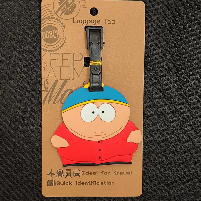 South Park ป้ายแท็กซิลิกาเจล ลายการ์ตูน แบบพกพา สําหรับติดกระเป๋าเดินทาง