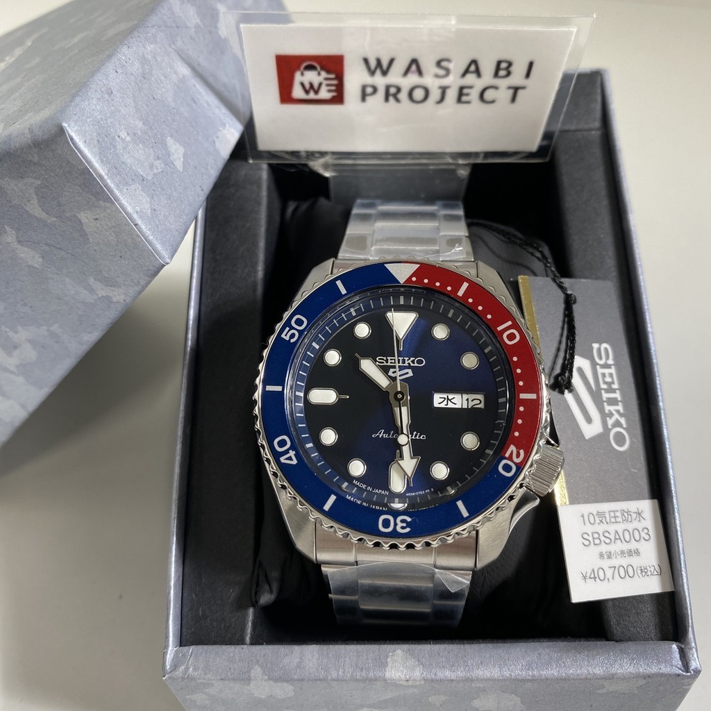 [Authentic★Direct from Japan] SEIKO SBSA003 Unused 5Sports  Automatic Hardlex Navy SS Men Wrist watch นาฬิกาข้อมือ