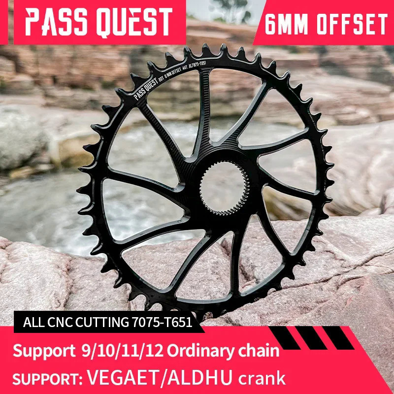 PASS QUEST ROTOR.Chainring ออฟเซ็ต 3 มม. และ 6 มม. พิเศษสำหรับ Crank VEGAS ALDHU