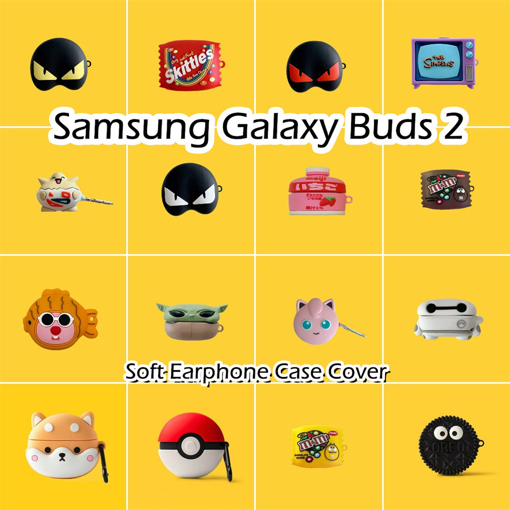 พร้อมส่ง! นําไปใช้กับ Samsung Galaxy Buds 2 เคส Case เคสหูฟัง การ์ตูนสร้างสรรค์ ซิลิโคนนุ่ม เคส เคสหูฟัง NO.2