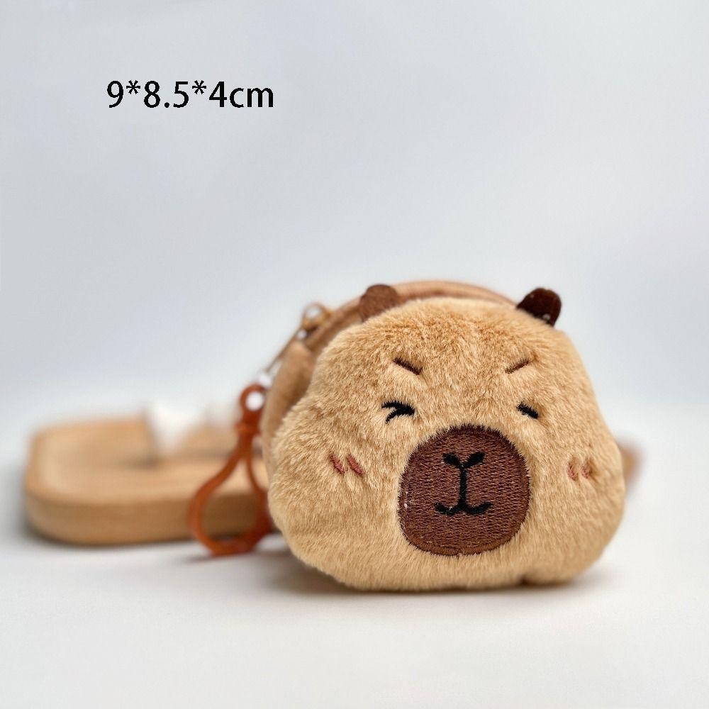 Gesh1 Capybara กระเป๋าใส่เหรียญตุ๊กตาอะนิเมะ,การ์ตูนสร้างสรรค์กระเป๋าใส่เหรียญขนาดเล็ก, Kawaii รอบกระเป๋าแฟชั่นจี้