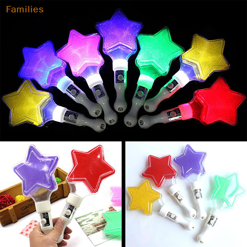 ครอบครัว > LED Glow Stick Heart Star Shape Luminous Concert Cheering Tube Party Light Stick ดี