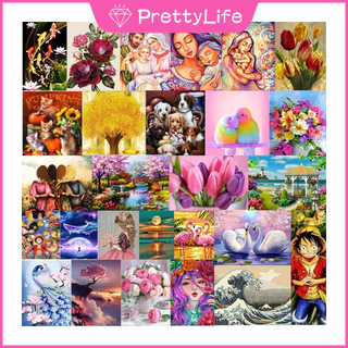 【PL พร ้ อมส ่ ง 】คริสตัลครอสติช การ ์ ตูนภูมิทัศน ์ แอนิเมชั ่ น 5D DIY ภาพวาดเพชรคริสตัลปักครอสติสเพชรรอบเต ็ มรูปแบบโมเสคเพชรชุดเย ็ บปักถักร ้ อย Rhinestone ตกแต ่ งบ ้ าน 30x40 ซม .