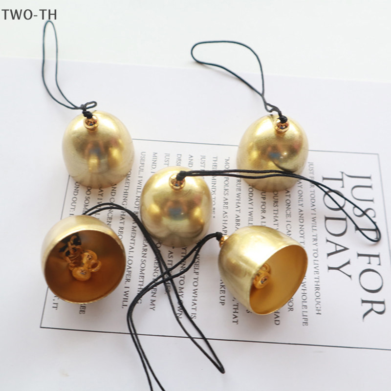 Two-th Diy ทองเหลือง Mini Bell คริสต ์ มาสโลหะ Bell ตกแต ่ งจี ้ ทองเหลืองประตู Bell Diy Craft Wind Chime ทองเหลือง Bell ตกแต ่ งอุปกรณ ์ เสริมใหม ่