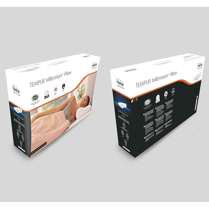 Tempur Millennium Pillow White  It is suitable for both back and side sleeping, with a height of 8cm/9.5cm/11cm/12.5cm - รูปที่ 6