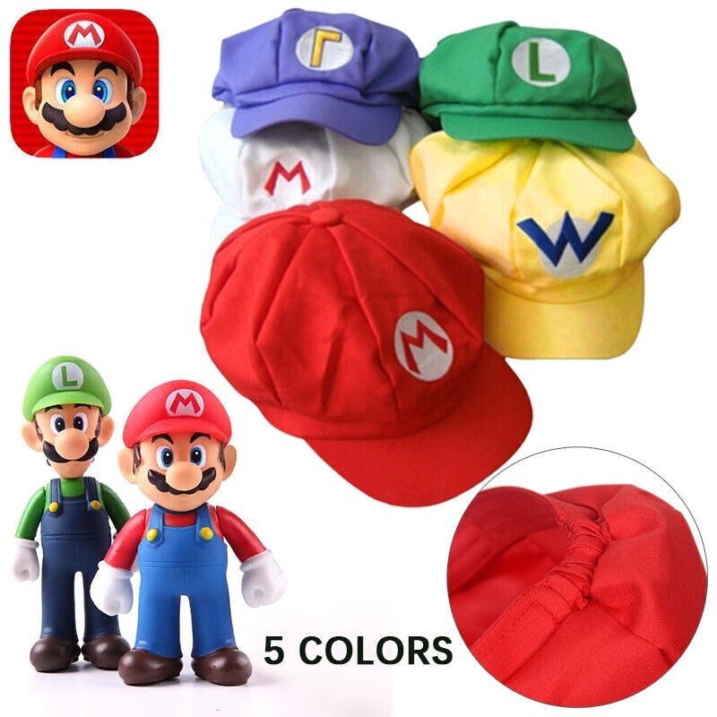 Int2- Super Mario Bros หมวกแปดเหลี ่ ยม Luigi Beanies หมวกหมวกเกมอะนิเมะคอสเพลย ์ Party Props