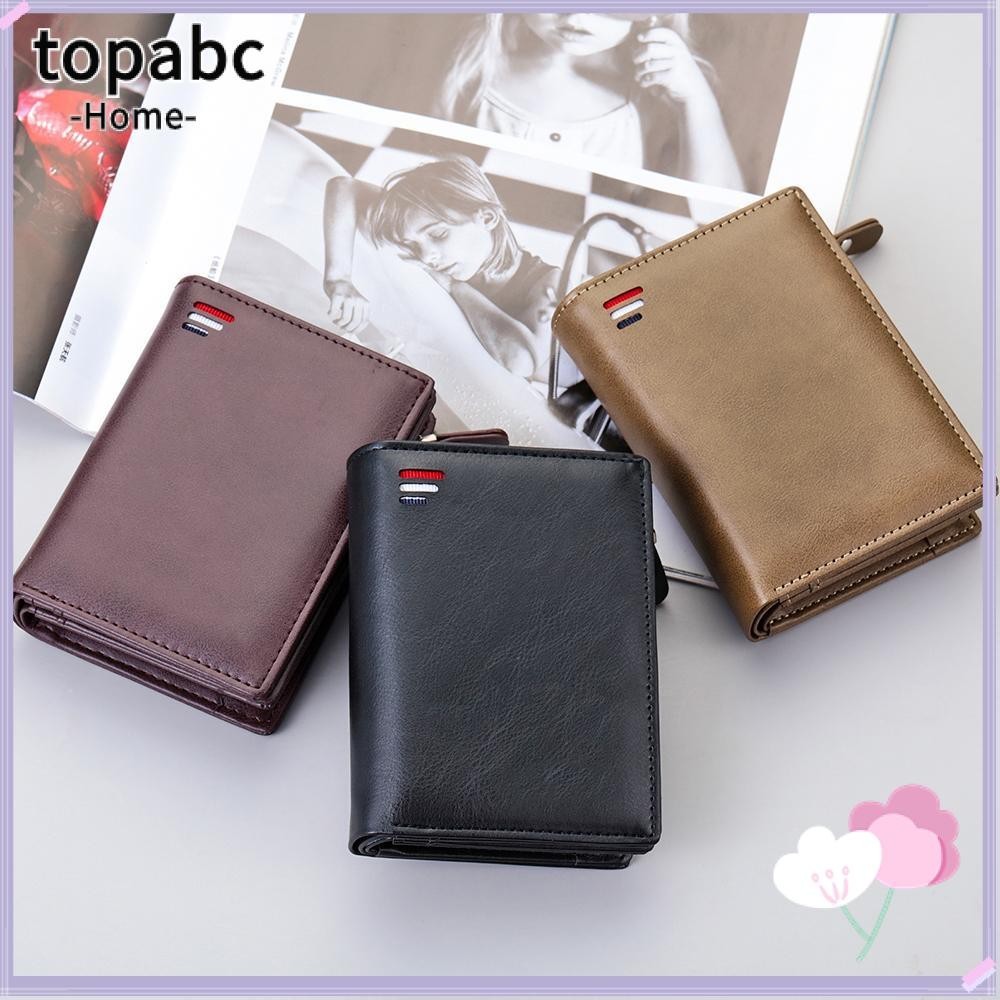 Top Mens Leather Wallet Fashion Business Wallets ID Card Holder