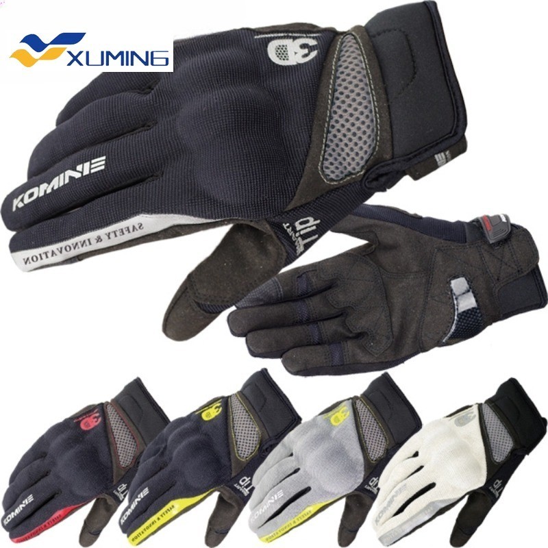 Xm-komine ถุงมือ KOMINE GK163 3D ตาข่ายถุงมือรถจักรยานยนต์ Luva Motoqueiro Guantes Moto Sport Downhi