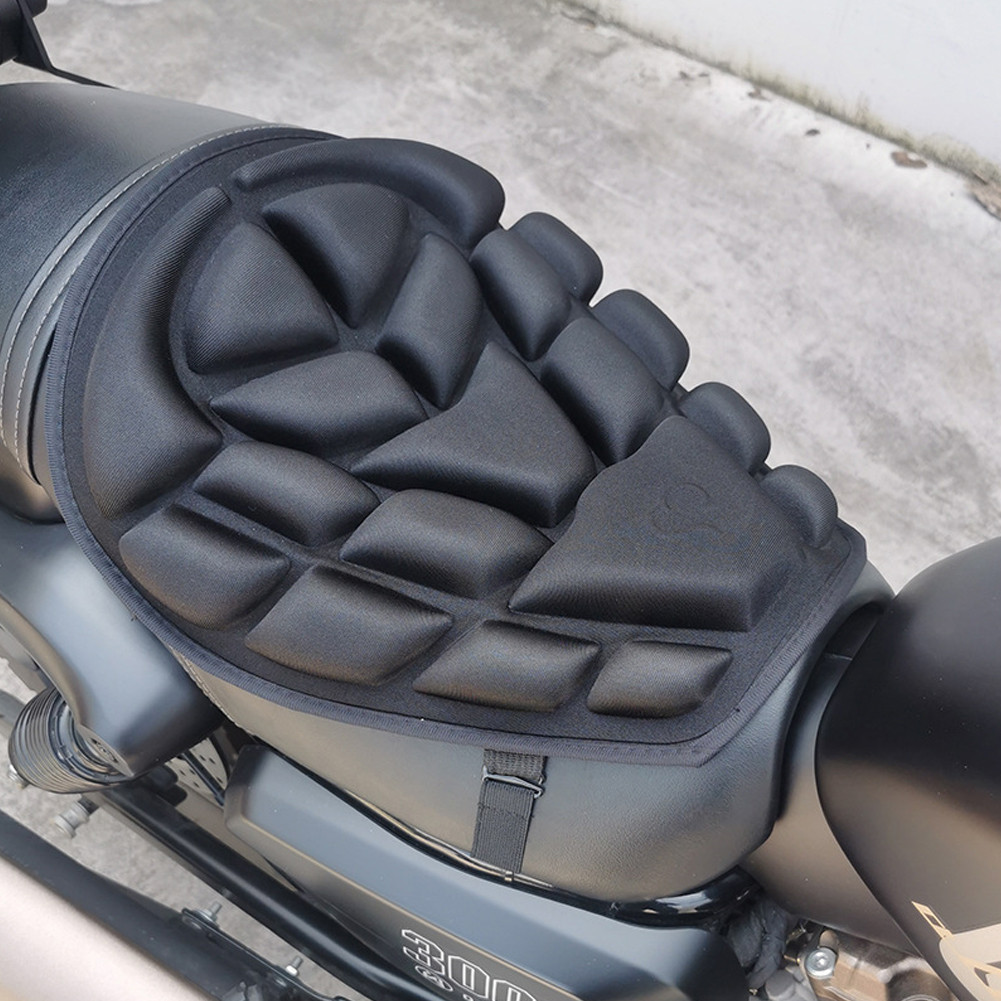 [aigoni.th ] เบาะรองนั ่ งรถจักรยานยนต ์ 3D Comfort Gel Breathable Air Motorcycle Pillow Pad Cover