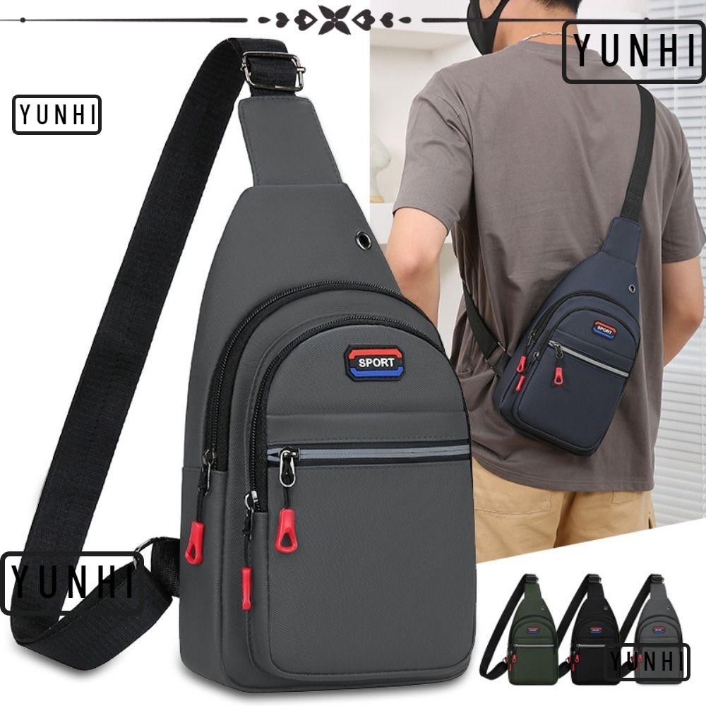 Yunhi Men Chest Bag Canvas กระเป๋ามัลติฟังก์ชั่นความจุขนาดใหญ่