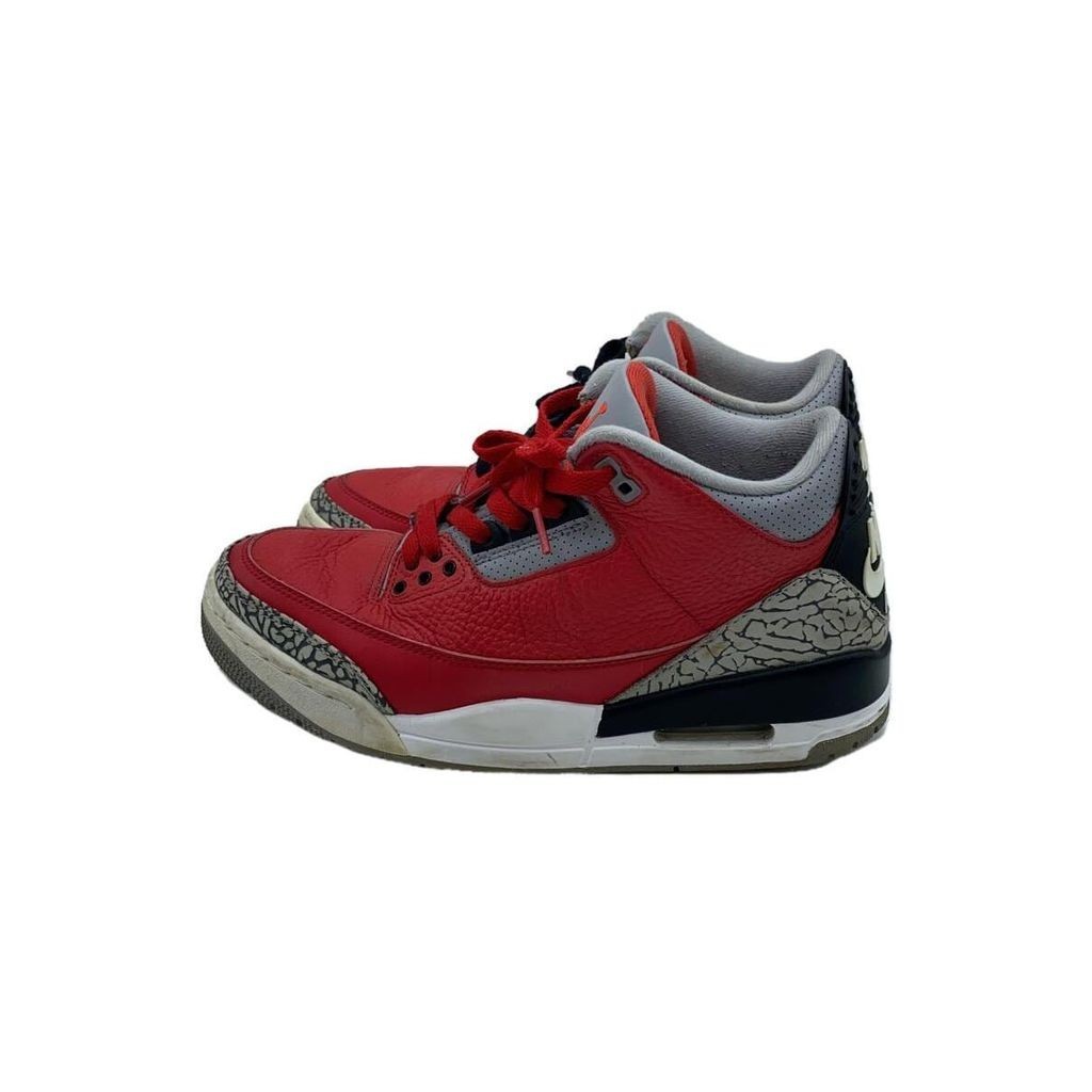 NIKE Sneakers Air Jordan 3 Low 2 6 7 5 9 Red retro cut Direct from Japan Secondhand