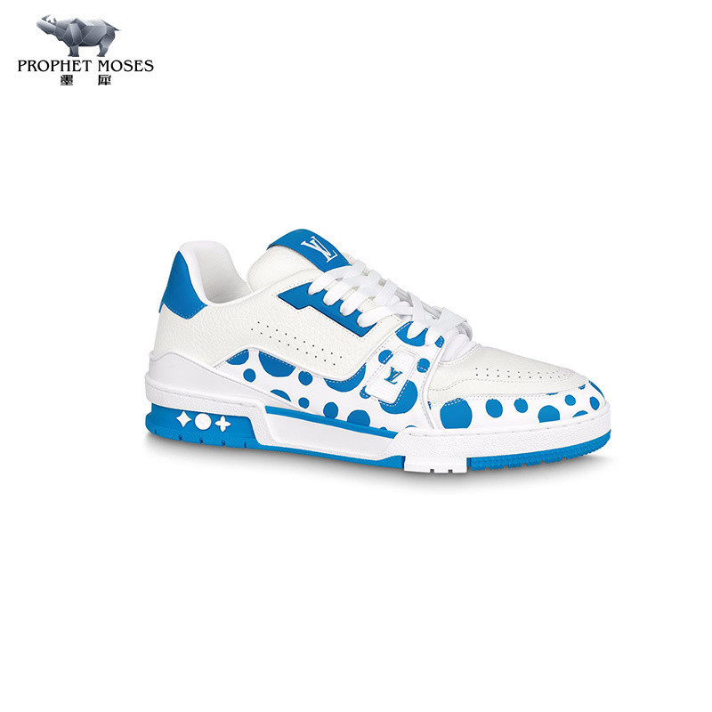 Ink Rhino Louis Vuitton/Louis Vuitton 2023 New Men's Shoes LV Trainer Polka Dot Lace up Sneaker 1ABD1G