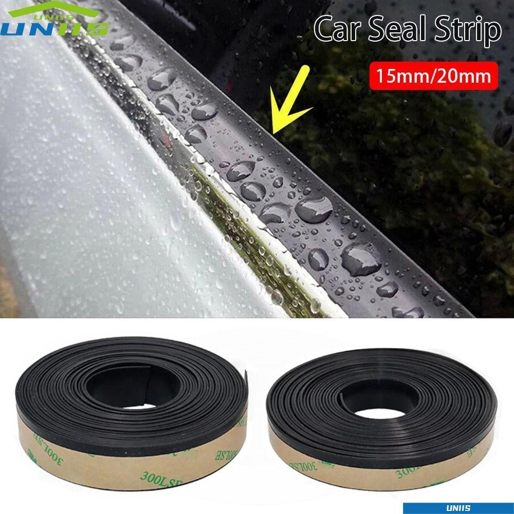 Uniis 1 ชิ้นหน้าต่างขอบ Weatherstrip, Auto ด้านหน้าด้านหลังกระจกอุปกรณ์ตกแต่งภายในแถบปิดผนึกรถยนต์,กันน้ําฉนวนกันเสียงยาง 1 M/4 M 15 มม./20 มม.Rain Visor Seal Strip