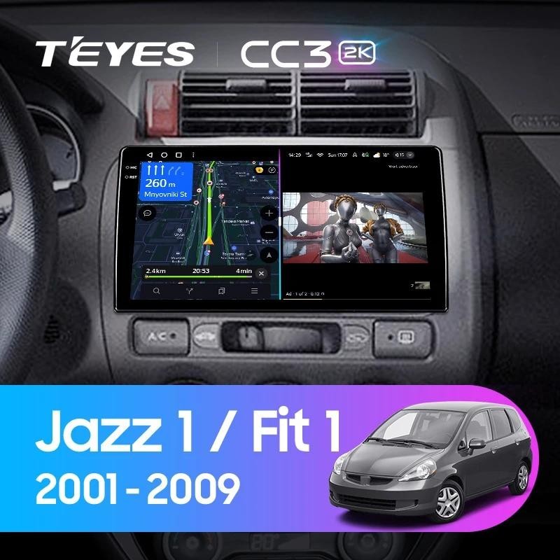 Teyes CC3L CC3 2K สําหรับ Honda Jazz 1 GD 2001 - 2008 Fit 1 2001 - 2009 รถวิทยุมัลติมีเดียเครื ่ องเล ่ นวิดีโอนําทางสเตอริโอ GPS Android 10 ไม ่ มี 2din 2din dvd
