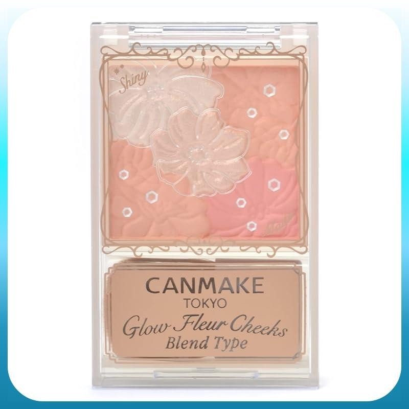 Canmake Glow Fleur Cheeks (Blend Type)B01 Cotton Coral Cheek Gloss Highlight Sheer Matte 1 pc (x 1)