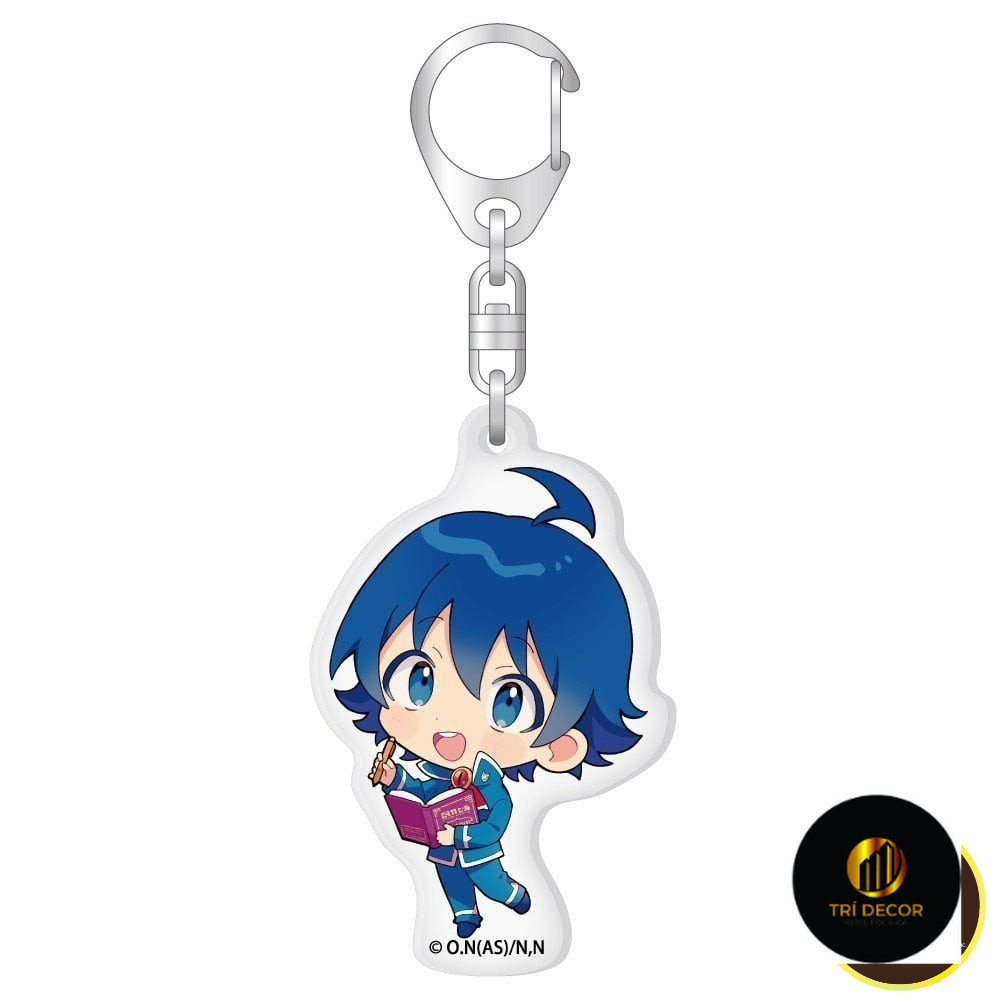 (ไมก้าในอะคริลิค) พวงกุญแจ IRUMA ราคา Mairimashita! Iruma-kun ver READING BOOKS อะนิเมะจิบิน่ารัก_DH