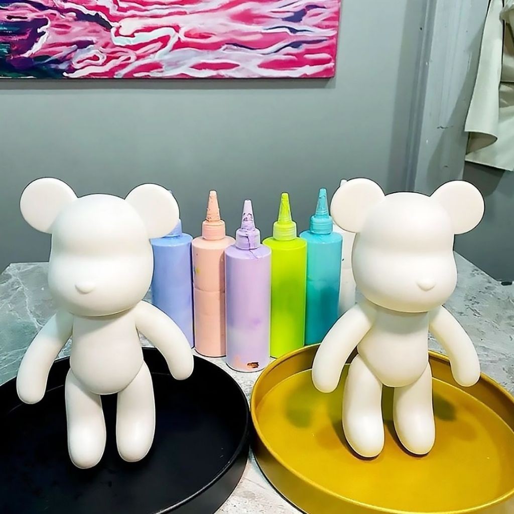 ชุดหมีเทสี DIY หมีของเหลว ชุดโมเดลหมีเทสี ของเล่นศิลปะ สำหรับตกแต่งบ้าน มีขายเป็นเซ็ต
