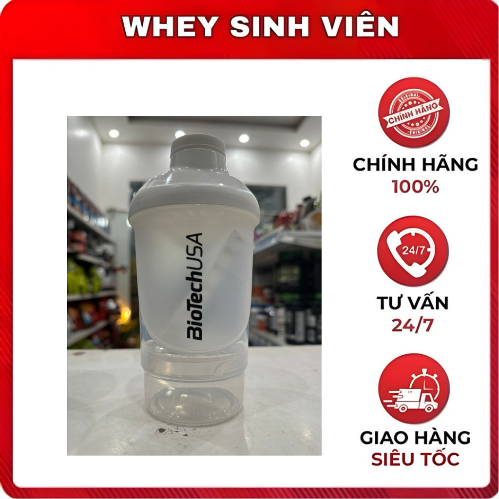 Biotechusa เครื่องปั่น 2 ช่อง ขวดน้ํากีฬาสะดวกใน Whey Student Hai Phong