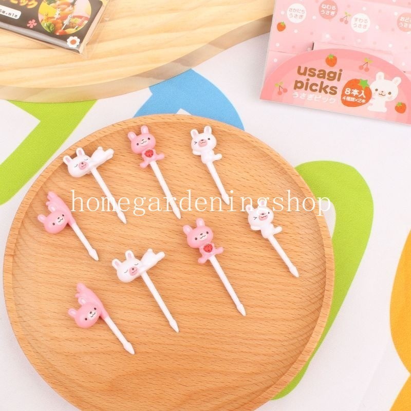 8 ชิ้น / เซต การ์ตูนน่ารัก แพนด้า ส้อมผลไม้ ขนมเค้ก ขนมหวาน ไม้จิ้มฟันเด็ก อาหารกลางวัน อุปกรณ์เบนโตะ ส้อมขนาดเล็ก ตกแต่งงานปาร์ตี้