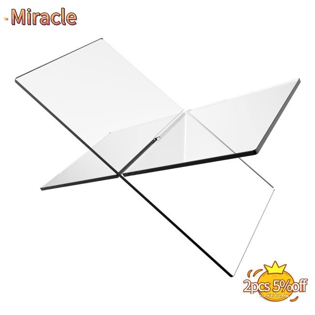 Miracle Small Clear Acrylic Book Holder Display Stand X Shaped Non-Slip Elevating Book Shelf Clear Versatile Display