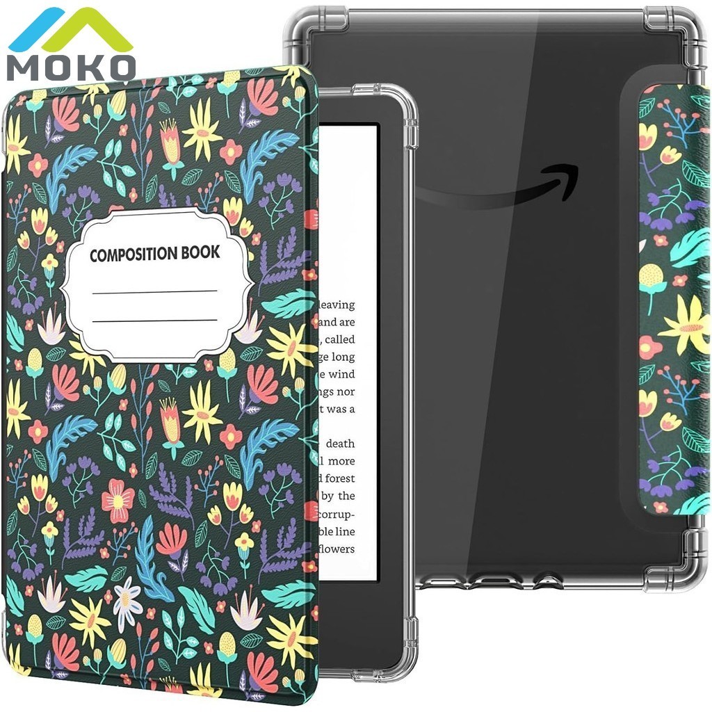 Moko สําหรับ 6 "All-New Kindle (11th Gen-2024/2022 Release), Ultra Clear Soft ยืดหยุ่นโปร่งใส TPU ฝาหลัง Light Shell พร้อม Auto Wake/Sleep สําหรับ Kindle 11th Gen 2022
