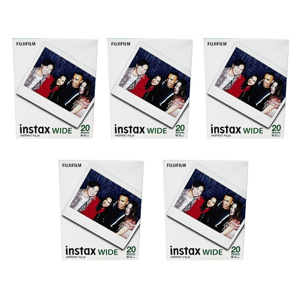 Fujifilm Instax Wide Instant Film (10 Sheets x 2, White) - 5 Packs