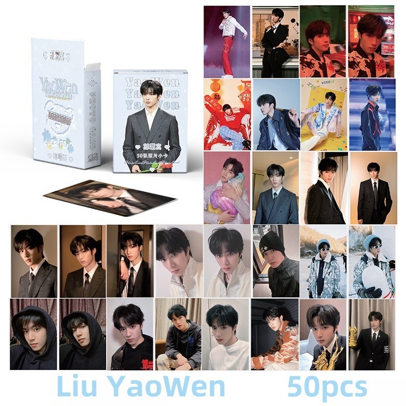 50-55pcs ละครจีน Actor JC-T Tan Jianci โฮโลแกรมเลเซอร์การ์ด Lomo Liu Yaowen Zhang Zhenyuan โปสการ์ด Charlie Zhou Shen Holographic Photocards ราคาถูกรายการ CX