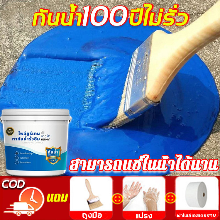 สีทากันรั่วซึม กาวกันน้ำรั่วซึม โพลียูรีเทนกันซึม 1kg ทนอุณหภูมิสูงไม่ละลาย แก้ปัญหานน้ำรั่วซึม