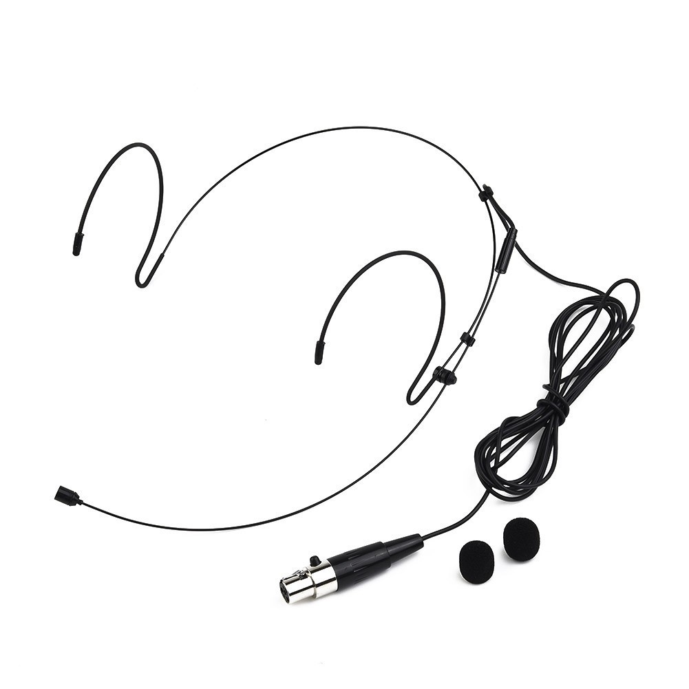 ⭐ขายบ ้ า⭐  Beige และ Black Earhook ชุดหูฟังไมโครโฟนคาดศีรษะสําหรับสําหรับ Shure Wireless