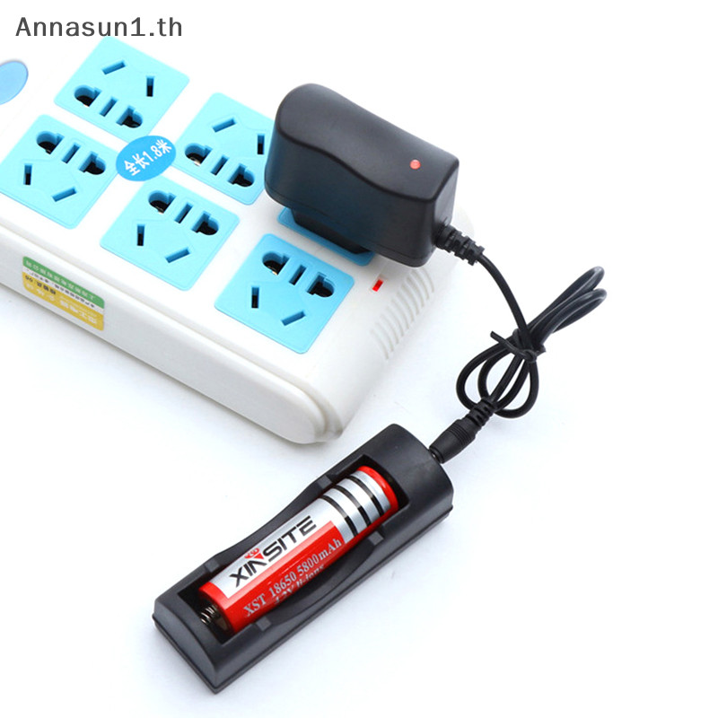 Annasun DC 4.2V 500mA 3.5 มม.เครื่องชาร์จอัจฉริยะ EU US ปลั๊ก 18650 ชาร์จ Travel Charger Power Adapter สําหรับไฟฉาย Led ไฟฉาย TH