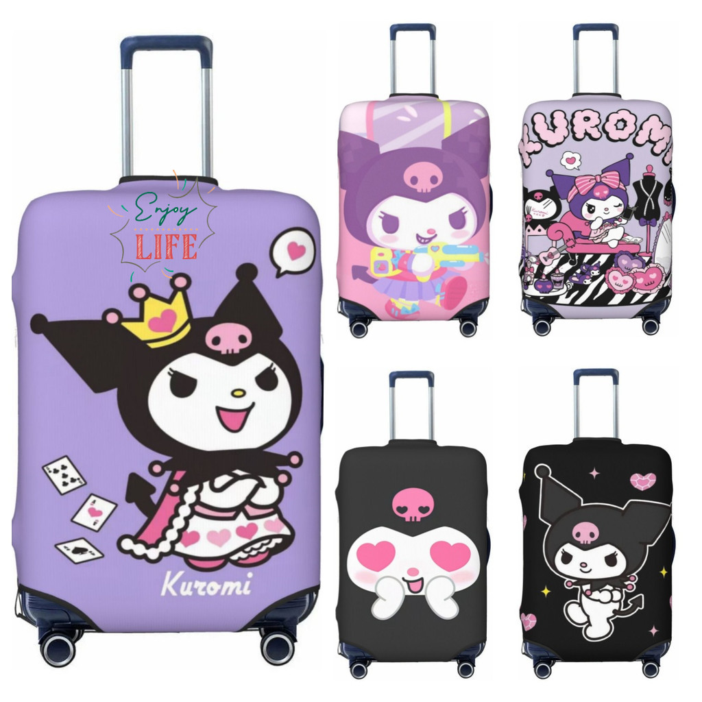 Sanrio Kuromi กระเป๋าเดินทางการ์ตูนกระเป๋าเดินทางป้องกันยืดหยุ่นล้างทําความสะอาดได้สําหรับ 18-32 นิ้วพร้อมสต็อก K303