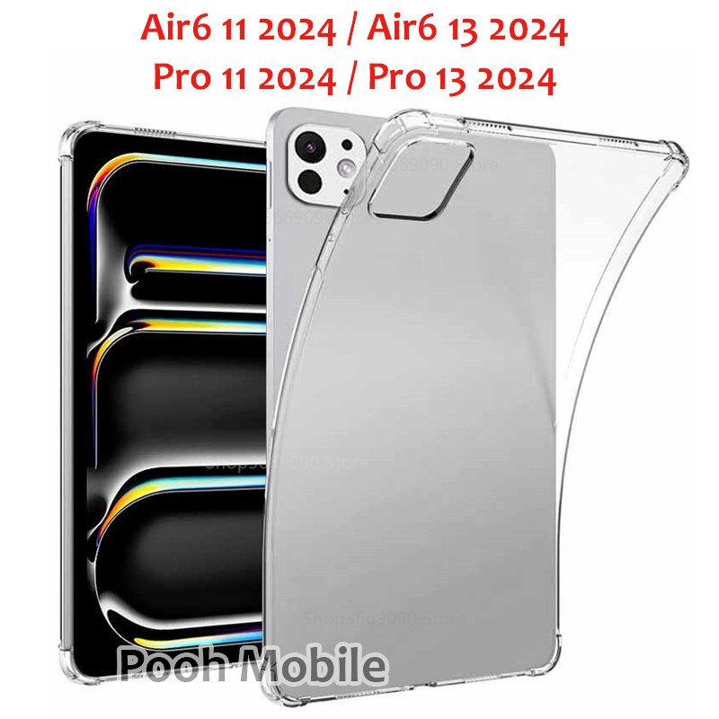 รุ่นใหม่ ปี 2024 เคส ใสกันกระแทก สำหรับ ไอแพด iPad Air6 11/Air 13 2024/Pro11/Pro13 Air 4,5 10.9 Gen 7,8,9 10.2 002
