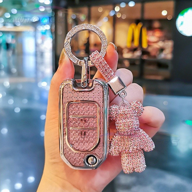 Twinkling TPU กรณีสําหรับ Honda Civic Accord Vezel Xrv Breeze Crv Crider หยกแจ๊สรถ Remote Key กล่องป้องกัน Key ผู้ถือพวงกุญแจอุปกรณ์เสริม ราคา ถูกที่สุด ดีลบีเคเค แกลเลอรีภาพที่ 3