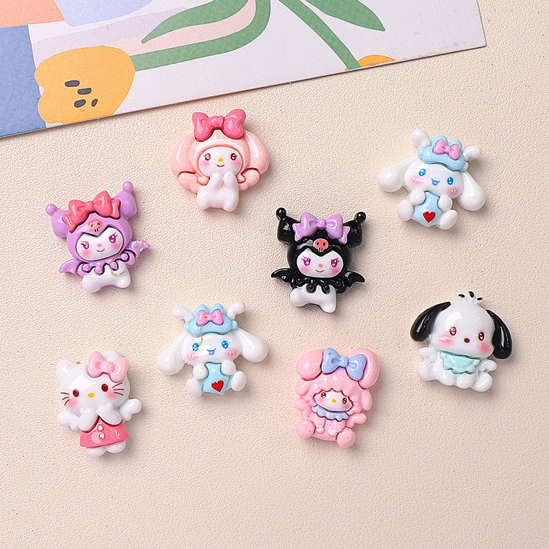 อุปกรณ์เรซิน ทําเอง การ์ตูนปีศาจเคลือบเงาสัตว์ ทําเอง ครีมกาวเคสโทรศัพท์อุปกรณ์เสริมรูรองเท้าหัวเข็มขัดถ้วยน้ําแพทช์ ทําเอง วัสดุทําด้วยมื