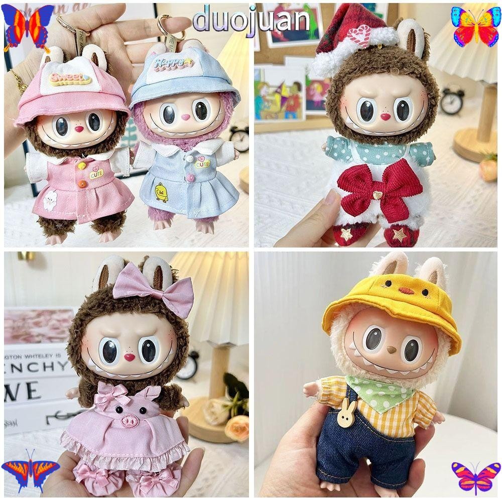 เสื้อผ้าตุ๊กตา DUOJUAN Labubu,|Labubu Time To Chill Filled Doll Accessories, Handmade Cos Gift เสื้อผ้าตุ๊กตาทํามือสําหรับ 17 ซม. Labubu Doll