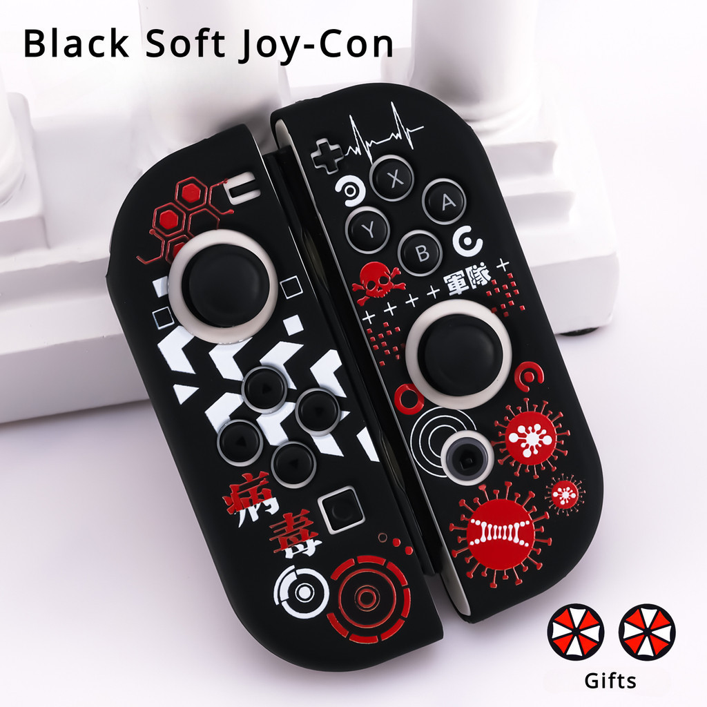 อุปกรณ ์ เสริม Nintendo Switch Joy-con เคสป ้ องกัน Hard Case โปร ่ งใส Soft Shell เหมาะสําหรับ SwitchV1V2 &OLED ​​​​​​​