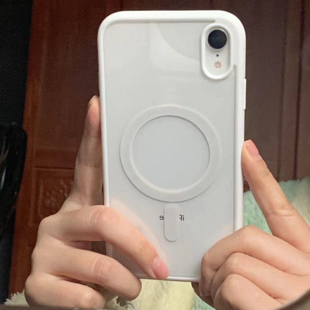 โปร่งใสแม่เหล็กกันกระแทกเคสโทรศัพท์อะคริลิคสําหรับ iPhone XR X XS max 7 8 Plus 11 12 13 Pro max 12Mini 13 Mini