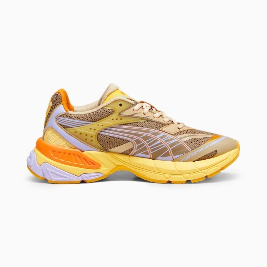 Puma Velophsis Muticolor Chocolate Chip-Flaxen Sneaker - Orange Yellow Brown - ไซส์ 41