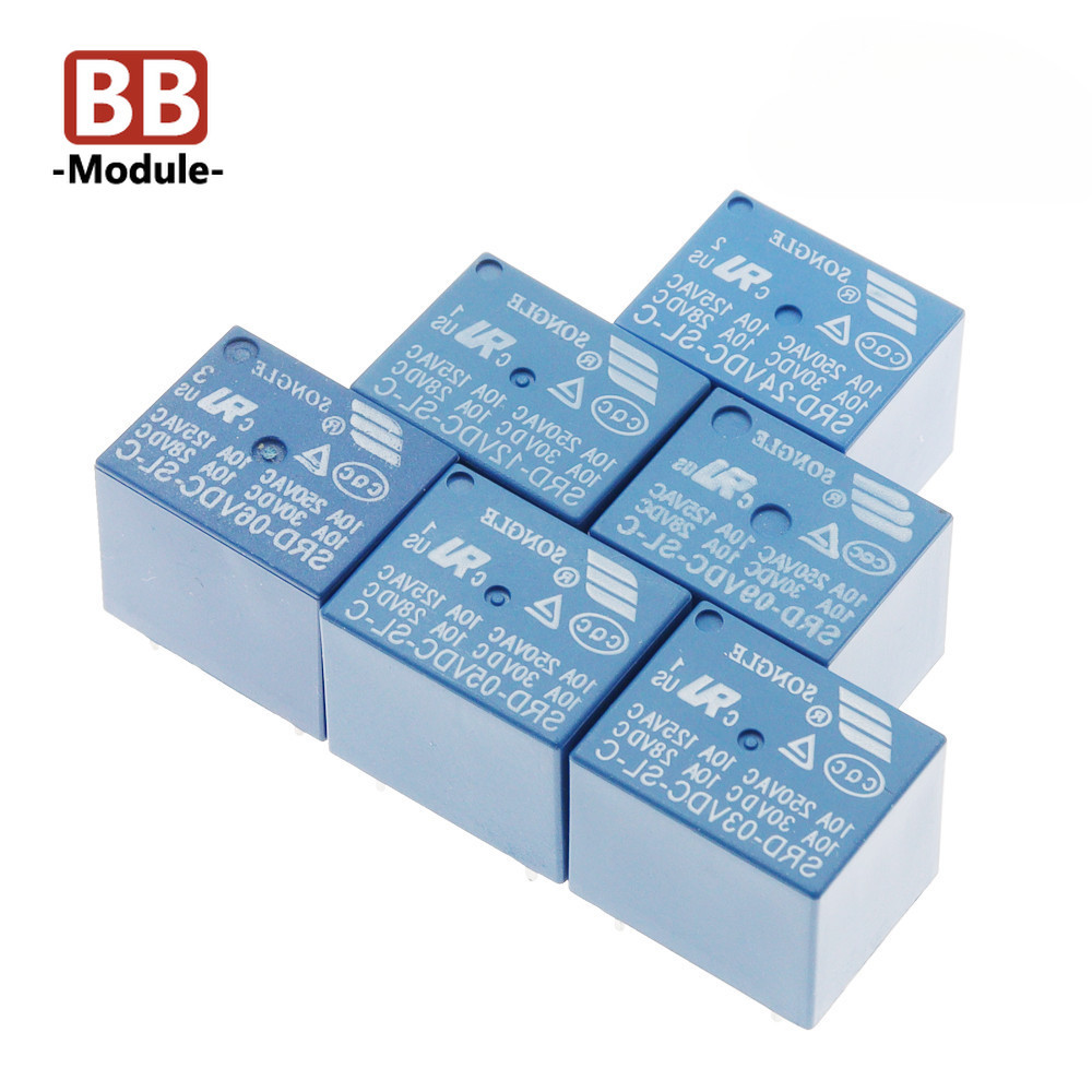 1pcs รีเลย ์ SRD-03VDC-SL-C SRD-05VDC-SL-A SRD-06VDC-SL-C SRD-09VDC-SL-C SRD-12VDC-SL-A 3V 5V 6V 9V 12V 24V 48V 10A 250VAC 4PIN 5PIN