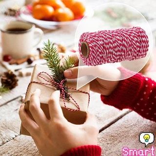 SMART เชือกเกลียวสองสี ยาว 100 เมตร สำหรับงาน DIY บรรจุภัณฑ์ของขวัญ งานฝีมือ Cotton Twine