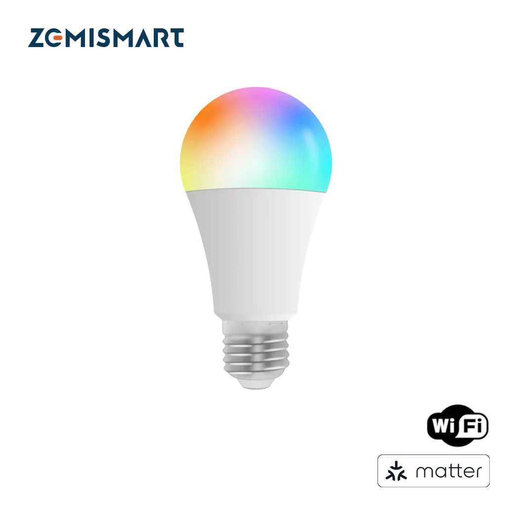 Zemismart หลอดไฟ E27 Wi-Fi รองรับ Matter สั่งงานด้วยเสียง ปรับสี ความสว่างได้ผ่านแอป Matter over Wi-Fi
