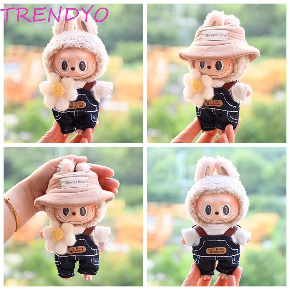 Trendyo 17cm Labubu Time Clothes, Dolls Clothes Toy Accessories 17cm Cotton Dolls Clothes, Suspender Pants Cute Dolls Clothes Cotton Doll Accessories