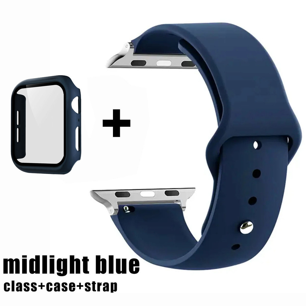 แก ้ วซิลิโคนสําหรับ Apple Watch 45 มม.42 มม.44 มม.41 มม.40 มม.38 มม.IWatch series 9 8 7 6 SE 5 4