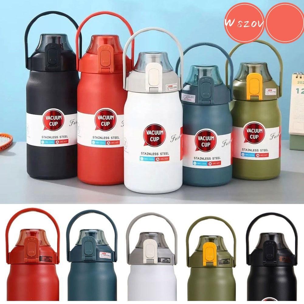 Wszov 1 ชิ้นขวดฝาปิด, Therms Tumbber Cup Cap, Original พร้อมที่จับ Universal Splash Proof ถ้วยฝาปิดสําหรับ 1000/1200/1500/1800ml