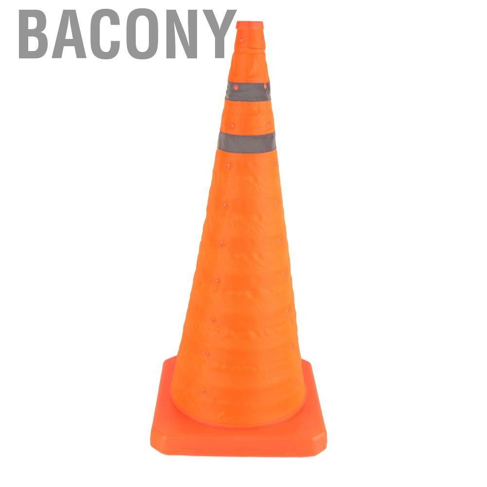 Bacony Collapsible Parking Cone  Reflective Oxford Cloth Safety Flexible for Driving Practice Road