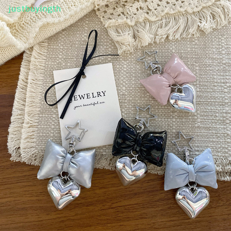 [JBTH] มีสไตล์อเนกประสงค์หัวใจโบว์โทรศัพท์เชือกเส้นเล็กสายรัดข้อมือ DIY Handmade Bowknot พวงกุญแจกระเป๋าเป้สะพายหลังอุปกรณ์ตกแต่งของขวัญ [JB]