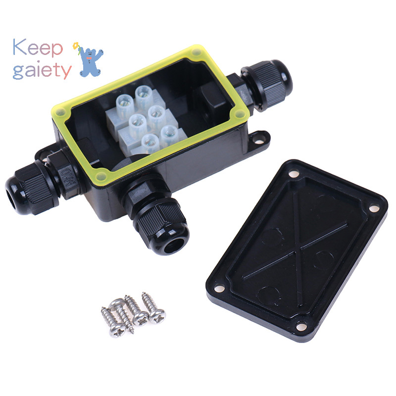 [Keepgaiety] 3way IP66 กล่องเชื่อมต่อสายเคเบิลกันน้ํากลางแจ้งพร้อมเทอร์มินัล 450v [ใหม่]