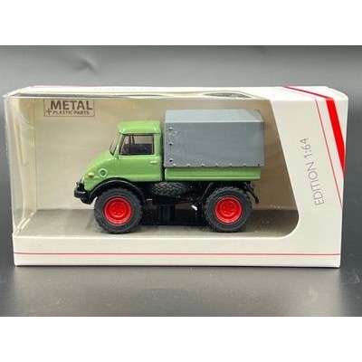 Schuco 1:64 Unimog U406 resedagreen/red rims