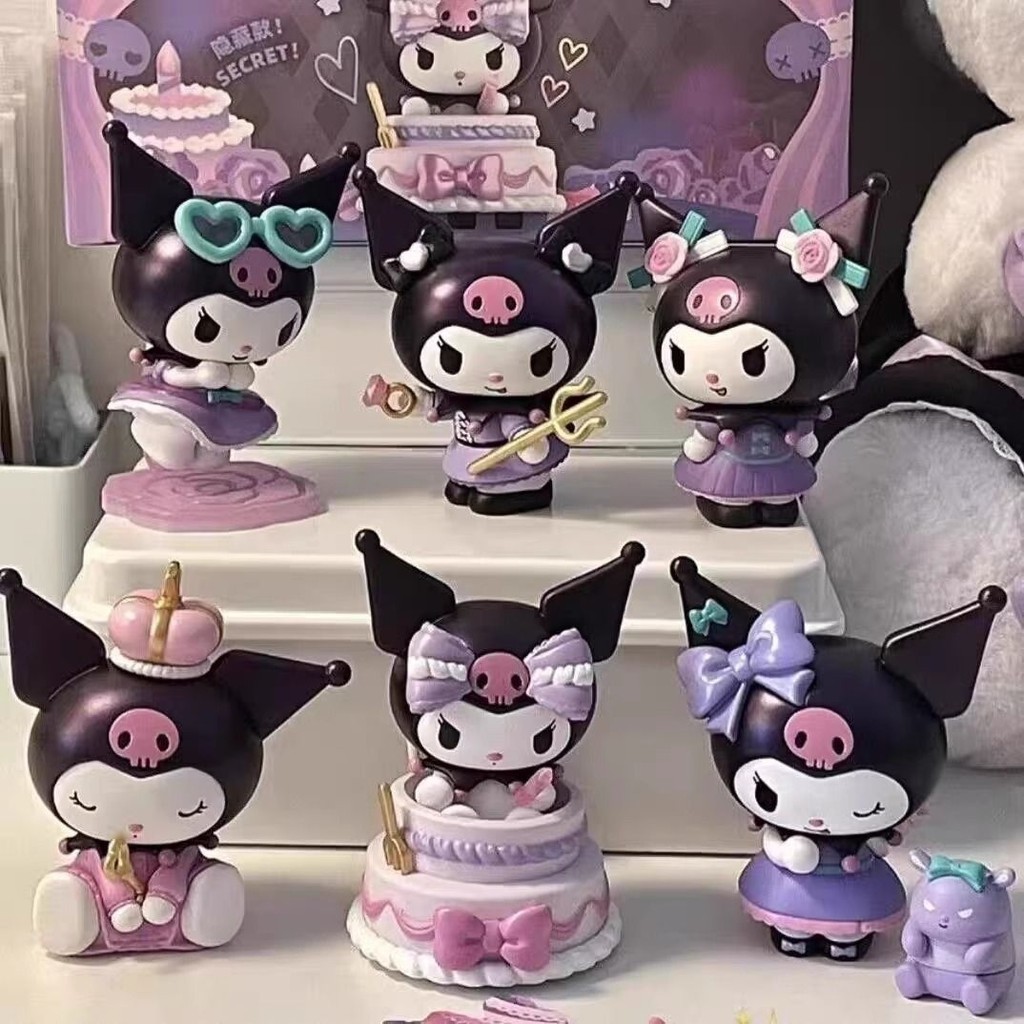 🔥พร้อมส่ง🔥โมเดลซานริโอ้ คุโรมิ Sanrio Kuromi ตุ๊กตาฟิกเกอร์ สําหรับตกแต่งเค้ก ของแต่งบ้าน ตกแต่งรถยนต์